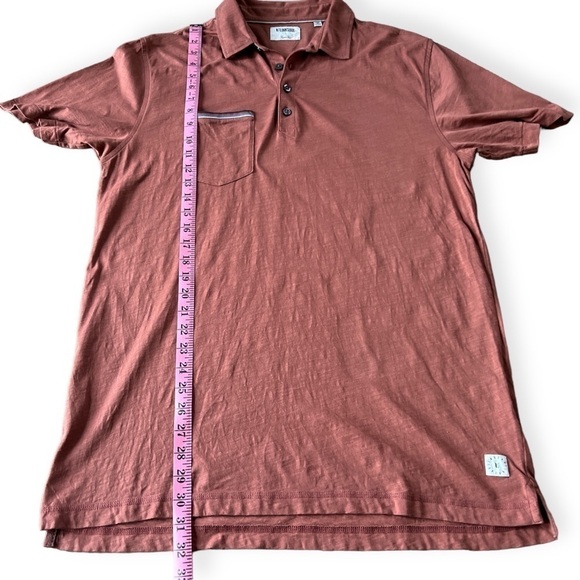 Linksoul Men’s Hopper Knit Polo Rust Color Golf Polo Luxury Cotton, Large - Picture 6 of 8